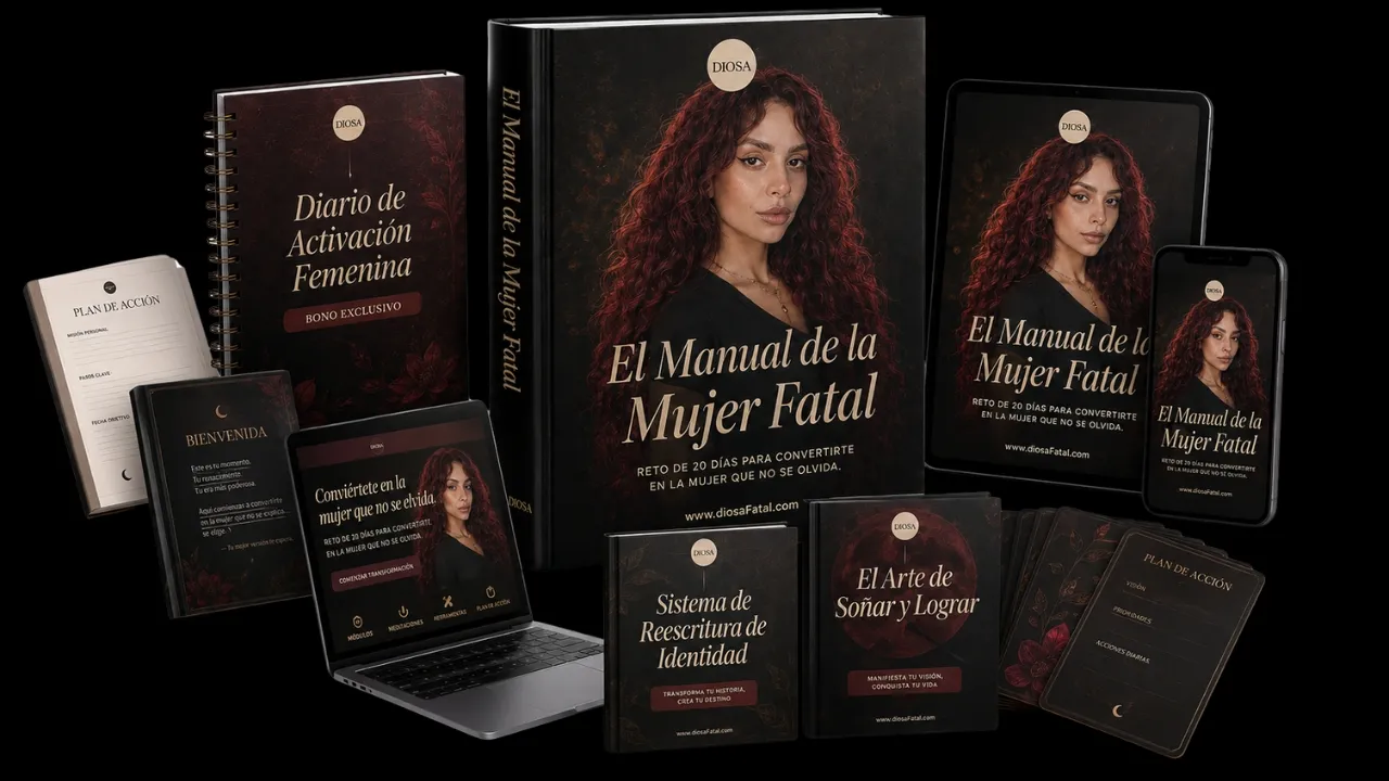 Mockup del libro Manual de la Mujer Fatal