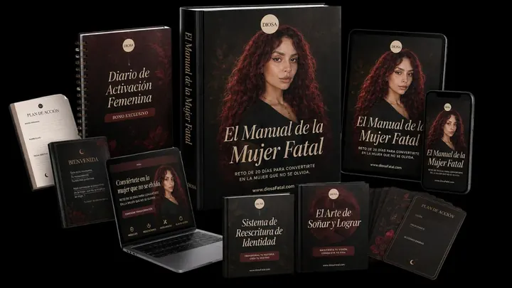 Mockup del libro Manual de la Mujer Fatal